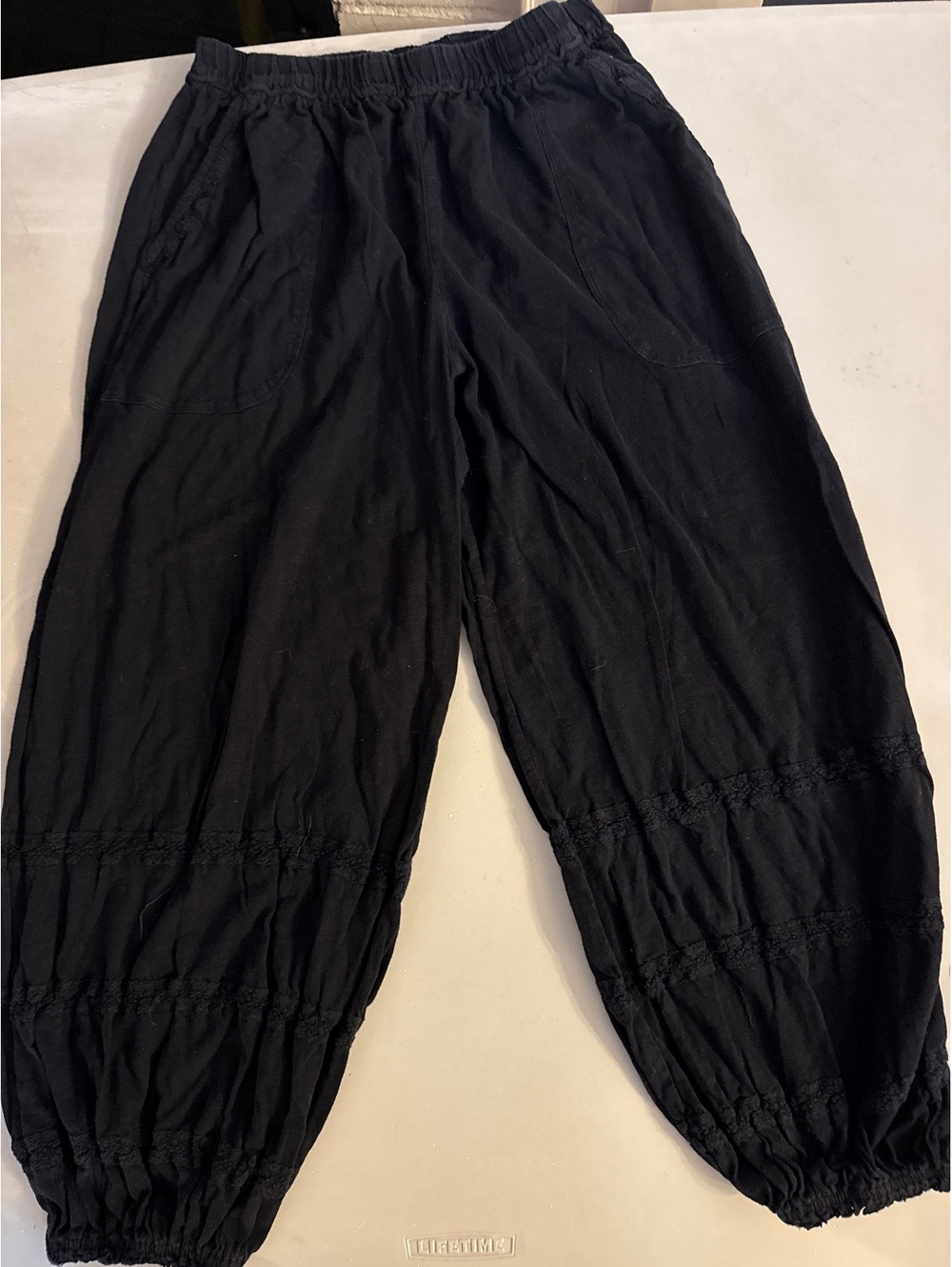 Free people, black cotton pants size XS